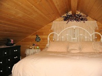 picture of a loft in a cabin built by bavariancottages.com in Saskatechewan, Canada